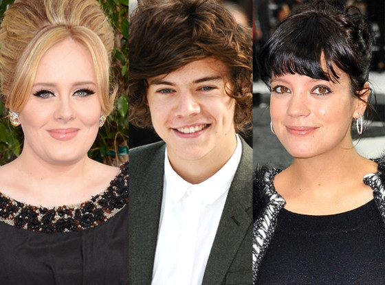 Adele, Harry Styles, Lily Allen Adele, Harry Styles, Lily Allen